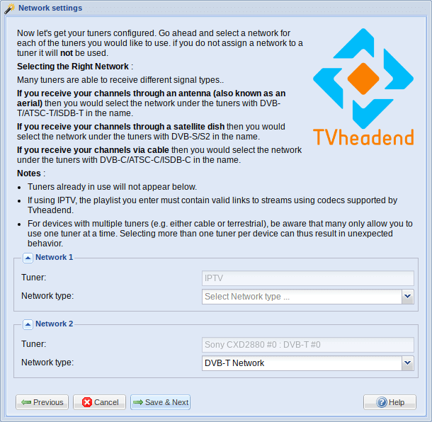 Tvheadend setup 3